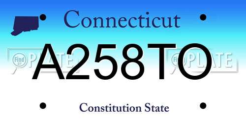A258TO Connecticut License Plate