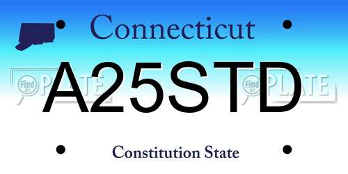 A25STD Connecticut License Plate