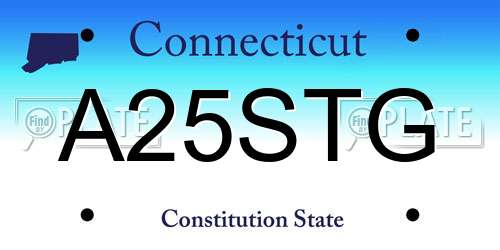 A25STG Connecticut License Plate