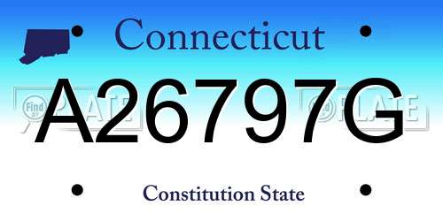 A26797G Connecticut License Plate