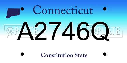 A2746Q Connecticut License Plate