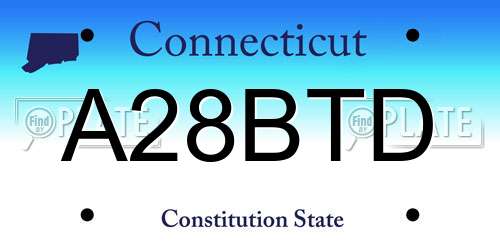 A28BTD Connecticut License Plate