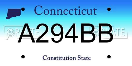 A294BB Connecticut License Plate