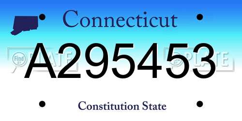 A295453 Connecticut License Plate