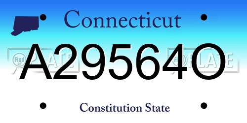 A29564O Connecticut License Plate