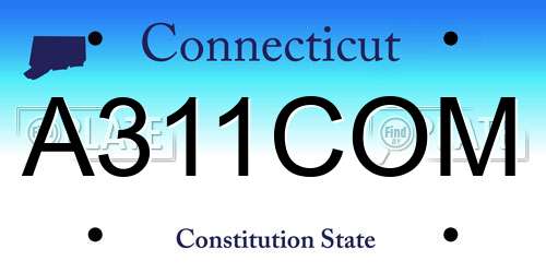 A311COM Connecticut License Plate