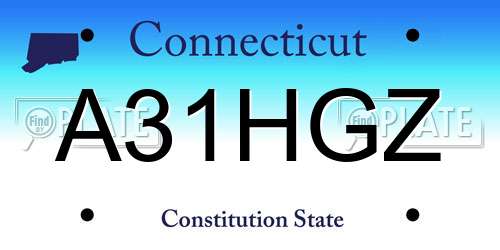 A31HGZ Connecticut License Plate