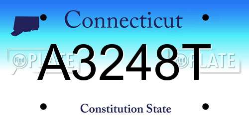 A3248T Connecticut License Plate