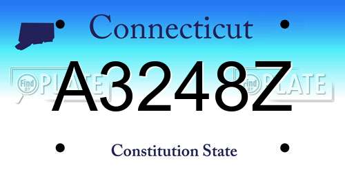 A3248Z Connecticut License Plate