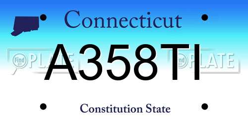 A358TI Connecticut License Plate