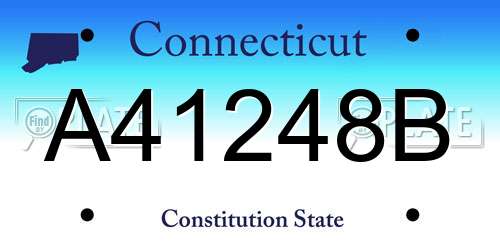 A41248B Connecticut License Plate