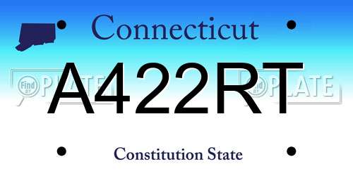 A422RT Connecticut License Plate