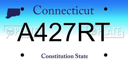 A427RT Connecticut License Plate