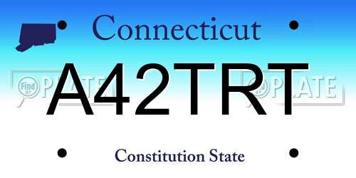 A42TRT Connecticut License Plate
