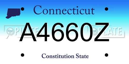 A4660Z Connecticut License Plate