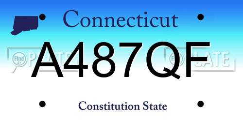 A487QF Connecticut License Plate
