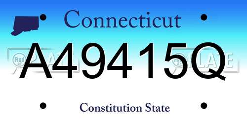 A49415Q Connecticut License Plate