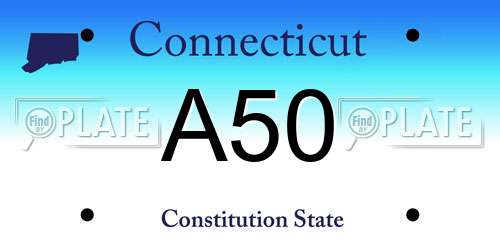 A50 Connecticut License Plate