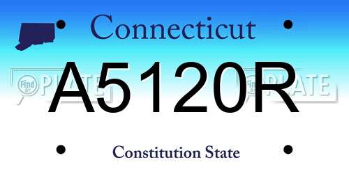 A5120R Connecticut License Plate