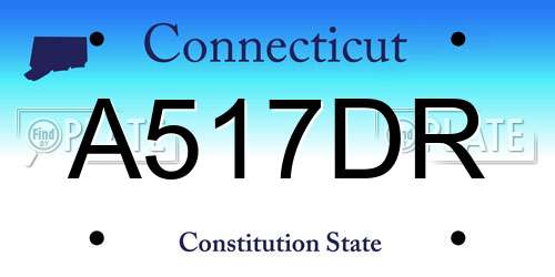 A517DR Connecticut License Plate
