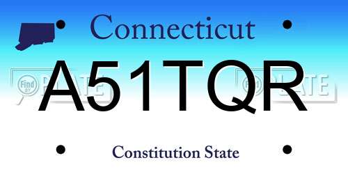 A51TQR Connecticut License Plate