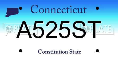 A525ST Connecticut License Plate