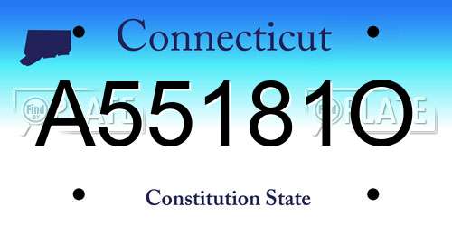 A55181O Connecticut License Plate