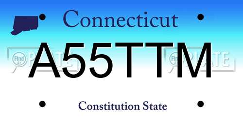 A55TTM Connecticut License Plate