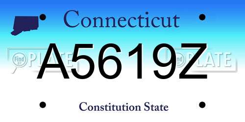A5619Z Connecticut License Plate