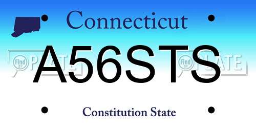 A56STS Connecticut License Plate