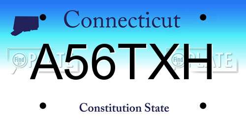 A56TXH Connecticut License Plate