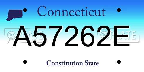 A57262E Connecticut License Plate