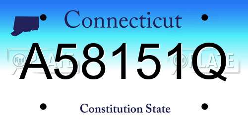 A58151Q Connecticut License Plate