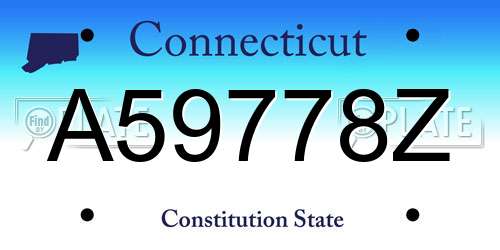 A59778Z Connecticut License Plate