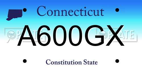 A600GX Connecticut License Plate