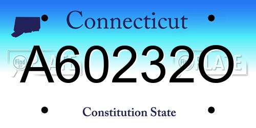 A60232O Connecticut License Plate