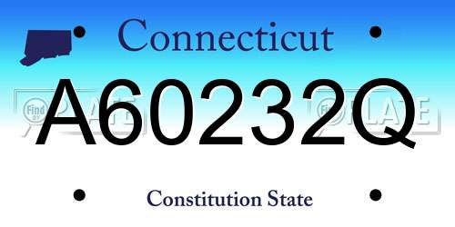 A60232Q Connecticut License Plate