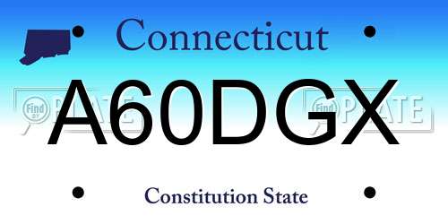 A60DGX Connecticut License Plate