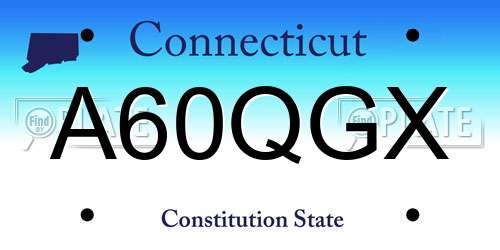 A60QGX Connecticut License Plate