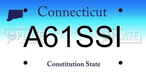 A61SSI Connecticut License Plate