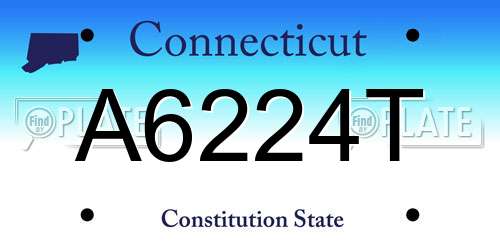 A6224T Connecticut License Plate