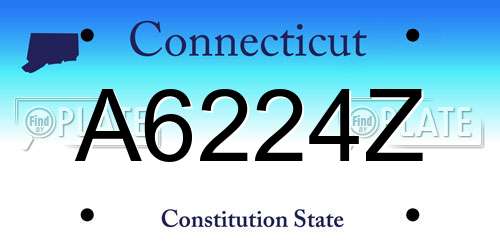 A6224Z Connecticut License Plate