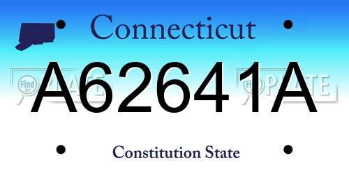 A62641A Connecticut License Plate