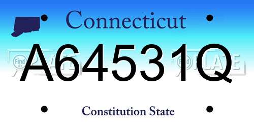 A64531Q Connecticut License Plate