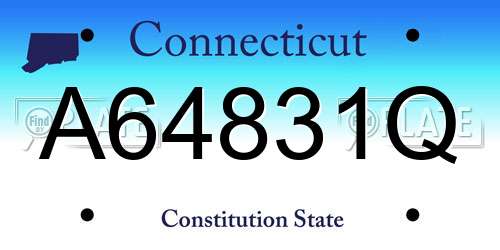 A64831Q Connecticut License Plate