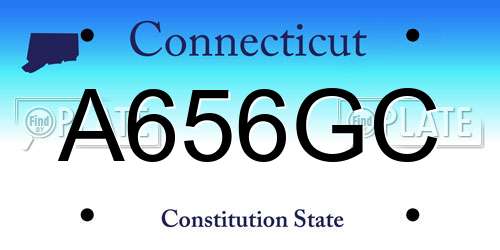 A656GC Connecticut License Plate