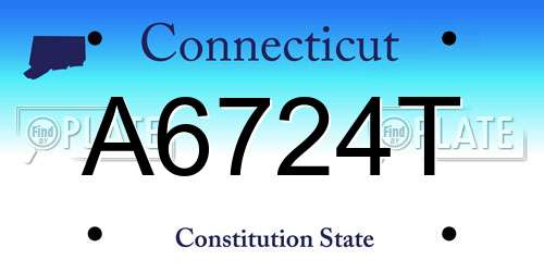 A6724T Connecticut License Plate