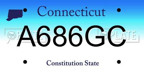 A686GC Connecticut License Plate