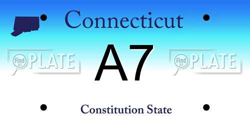 A7 Connecticut License Plate