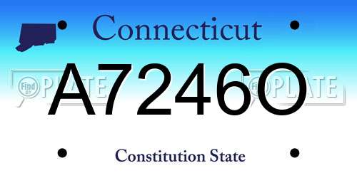 A7246O Connecticut License Plate